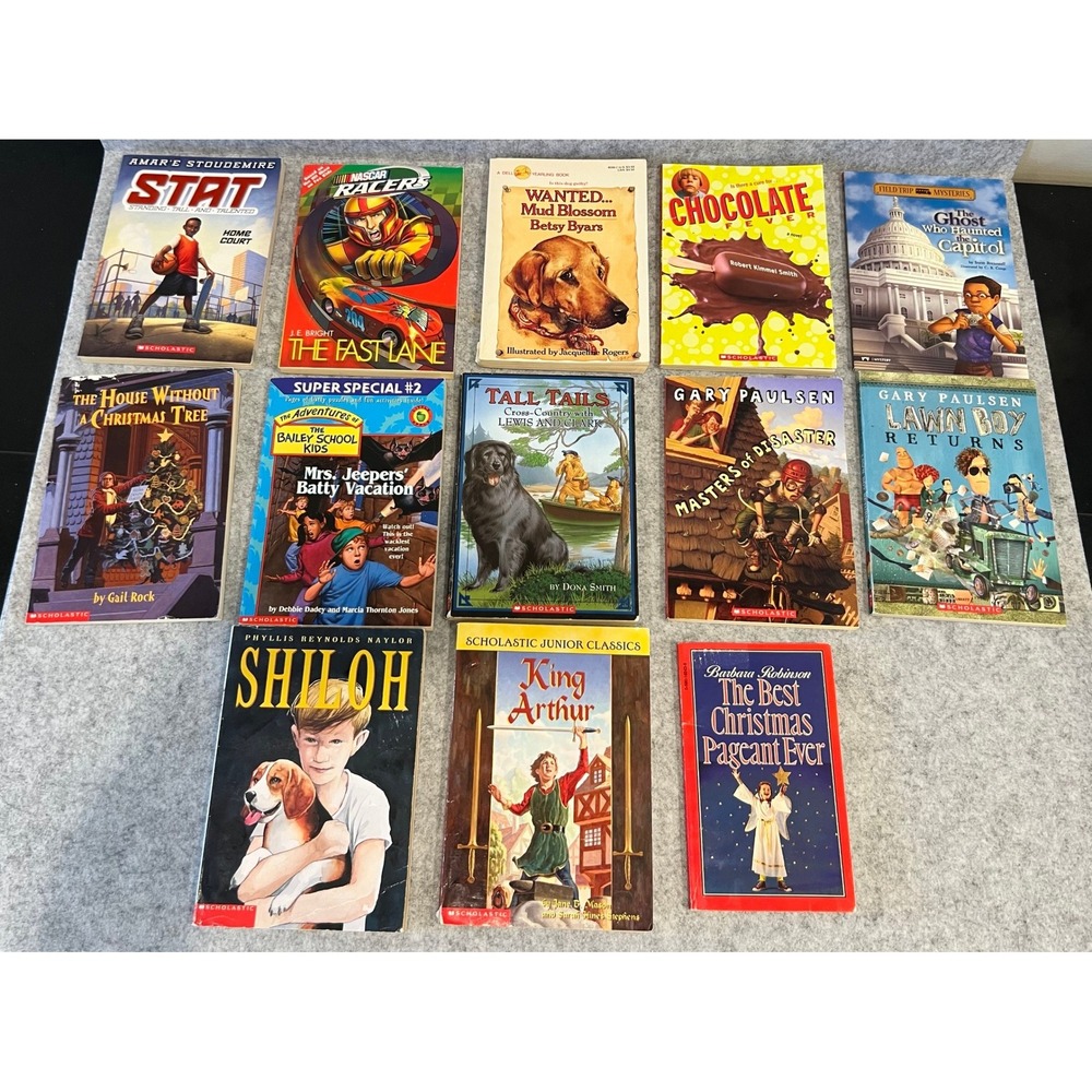 Lot of 13 Middle Grade Reading Books - Mixed Titles/Topics - Softcover